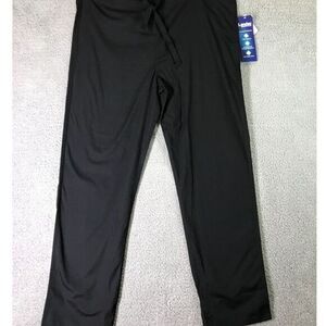 Landau Pants Women Medium Work Scrub‎ Essentials Black Drawstring 7602 NWT